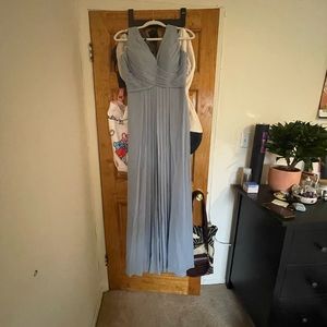 pastel / dusty blue bridesmaid dress size 6-8